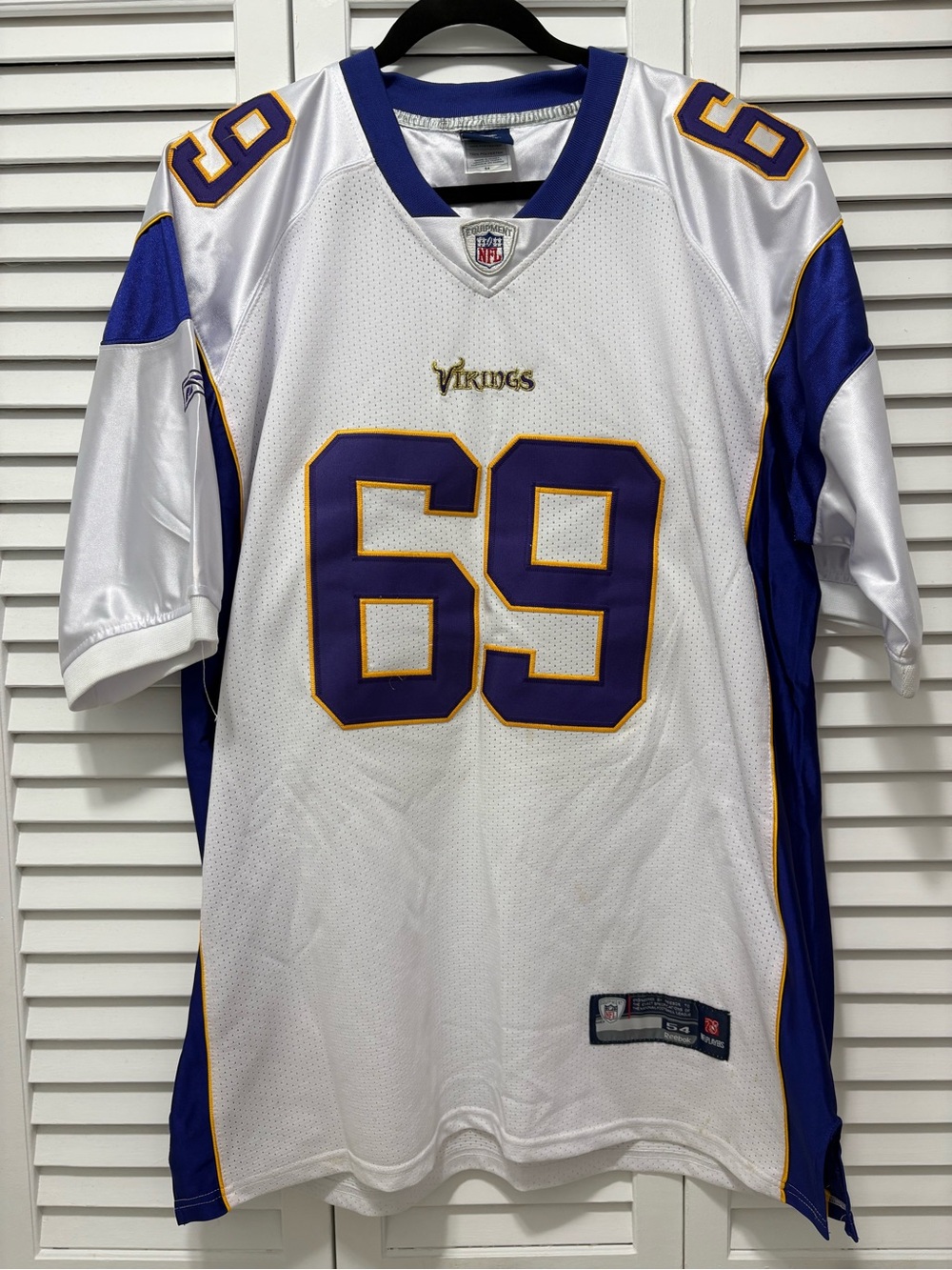 Reebok White & Purple Minnesota Vikings #69 Football Jersey
